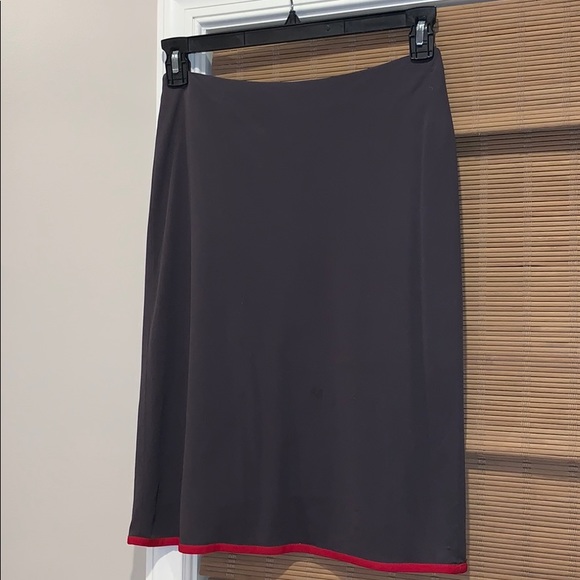 Slinky Versace Versus Skirt Grey with Red Hem - Picture 1 of 7